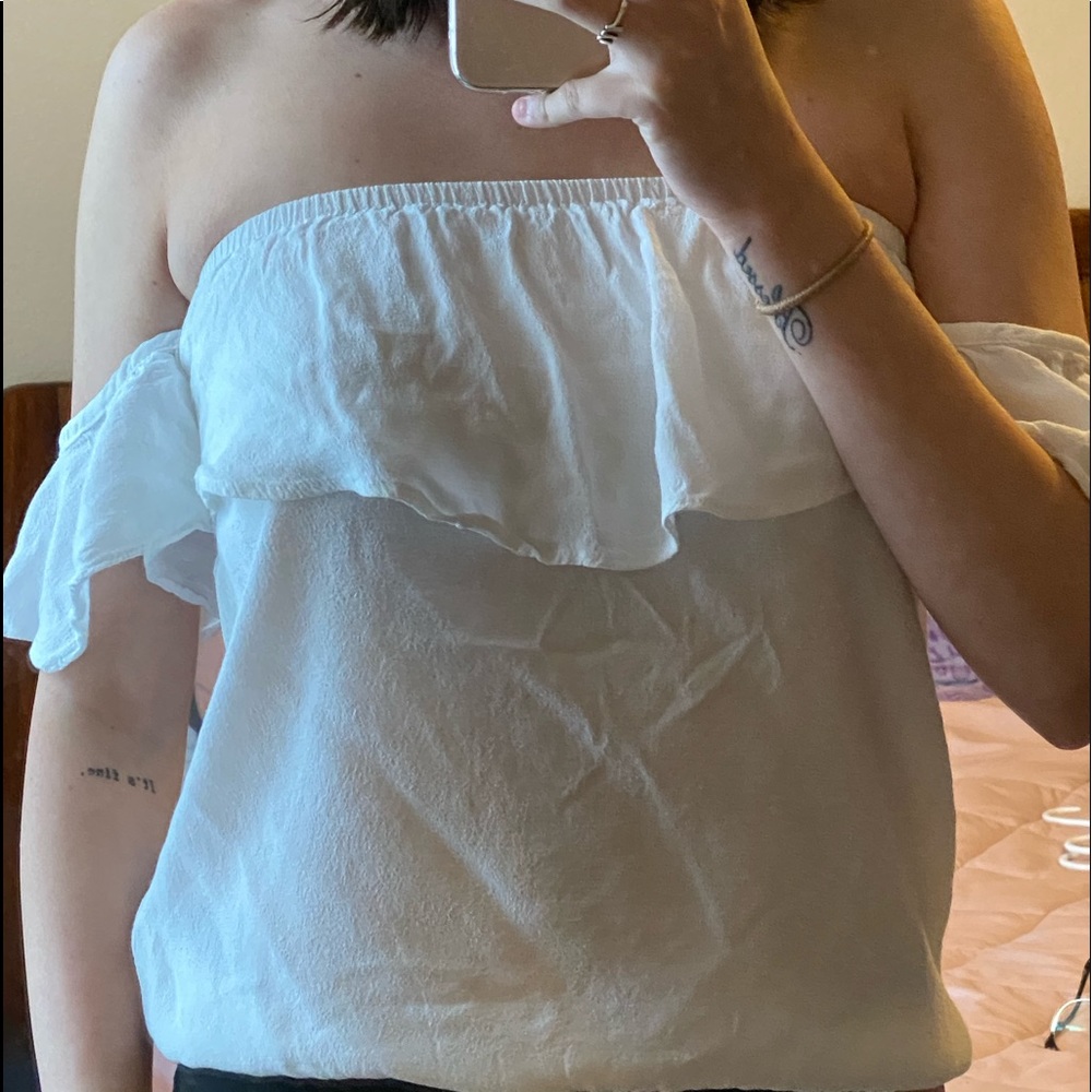 white off the shoulder top